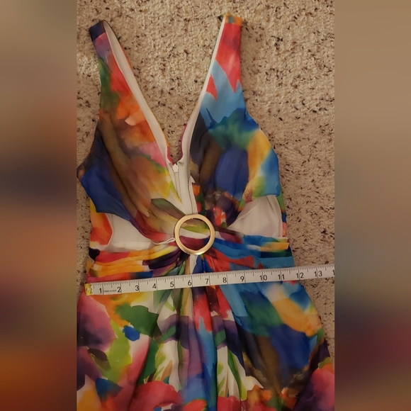 Liv Foster Womans Cutout O-Ring Special Occasion Evining Dress gown Multicolor - Picture 9 of 11